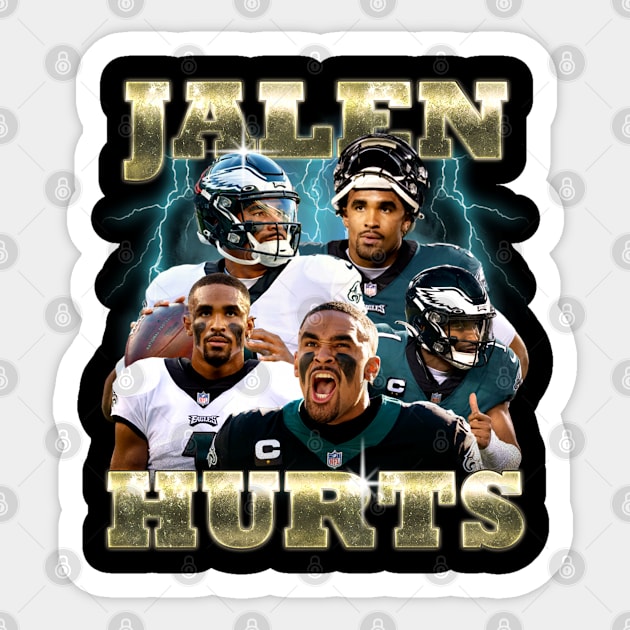 Jalen Hurts Vintage Sticker by bmbg trian